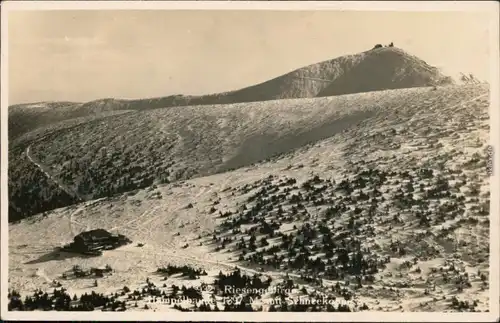 Ansichtskarte Krummhübel Karpacz Hampelbaude und Schneekoppe 1930 