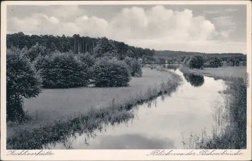 Ansichtskarte Zechlinerhütte-Rheinsberg Blick von der Bikonbrücke 1928 