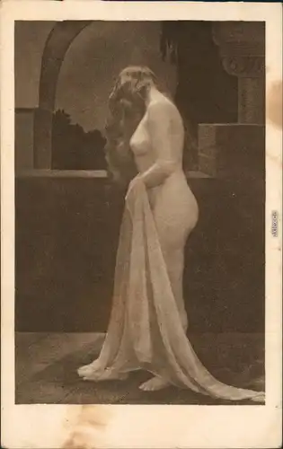 Ansichtskarte  Erotika - Erotik, Junge Frau - nackt Nude 1918 