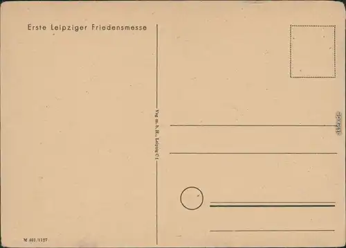 Ansichtskarte Leipzig 1. Leipziger Freidensmesse - Künstlerkarte 1955 