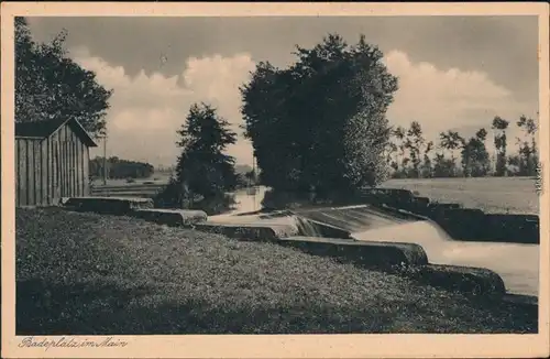 Ansichtskarte Himmelkron Badeplatz im Main 1928 