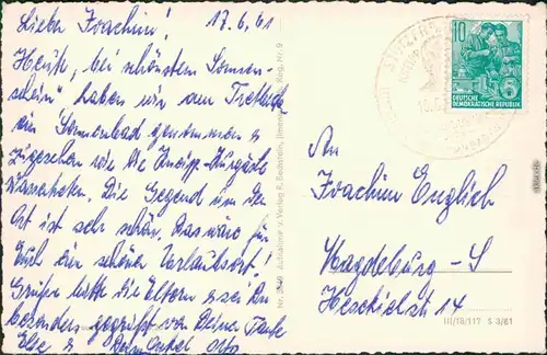 Ansichtskarte Stützerbach Kneipp-Bad - Tretbecken 1961