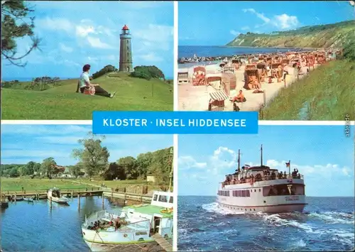 Hiddensee Hiddensjö, Hiddensöe Leuchtturm, Strand, Am Hafen g1975