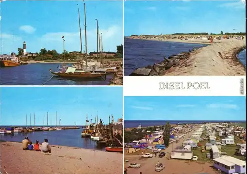 Poel Hafen und Leuchtturm, An der Mole, Am Hafen, Zeltplatz g1979
