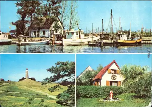 Hiddensee Hiddensjö, Hiddensöe Neuendorf - Hafen, Kloster Seemannshäuschen 1981