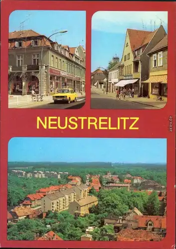 Neustrelitz Wilhelm-Pieck-Straße, Strelitzer-Straße, Teilansicht 1981