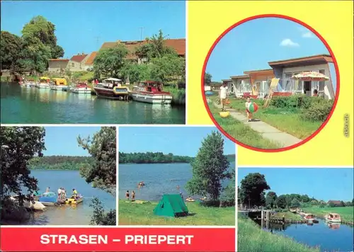 Strasen -Priepert -Wesenberg (Mecklenburg  Schleuse, Bungalowsiedlung  ow 1981