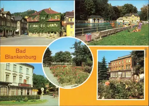 Bad Blankenburg Markt, Schwimmbad, FDGB-Erholungsheim  Anlagen, Café 1981