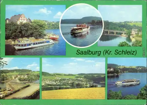 Saalburg-Ebersdorf (Saale) Dampferanlegestelle am Stausee ,   MS Saalburg 1981