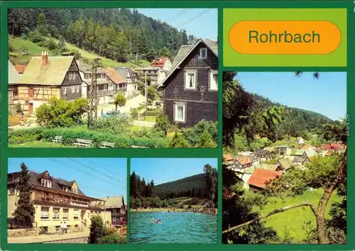 Rohrbach Ortsmotiv, Konsum-Gaststätte Sorbitzgrund, Freibad, Teilansicht 1982