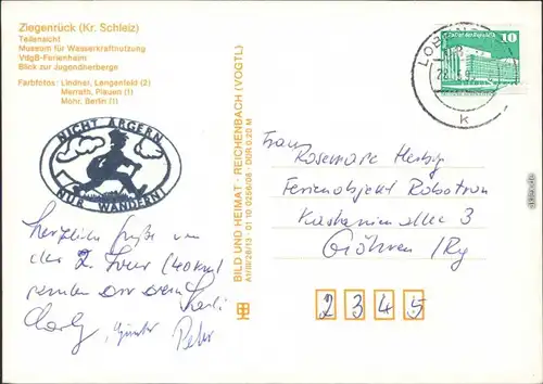 Ziegenrück Saale Museum für Wasserkraftnutzung, VdgB-Ferienheim 1995
