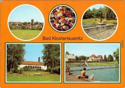 Bad Klosterlausnitz  Kurpark, Sanatorium Dr. Friedrich Wolf, Freibad 1984