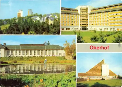 Oberhof (Thüringen) Blick zum Interhotel "Panorama", FDGB-Erholungsheim   1982