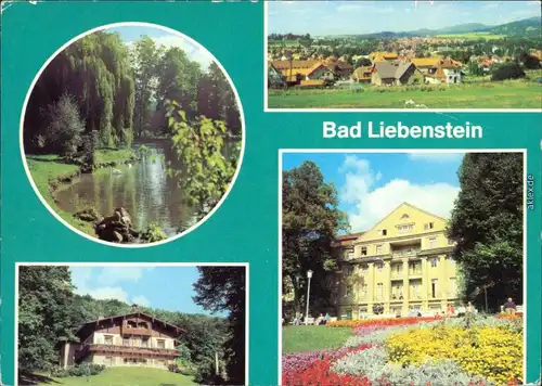 Bad Liebenstein Blick vom Panoramaweg, Heimgaststätte "Feodora", Kurhaus 1982