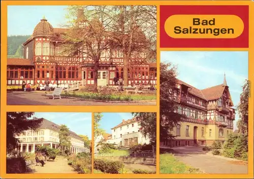 Bad Salzungen Inhalatorium, Blick zum Kurhaus Christoph Wilhelm Hufeland 1981