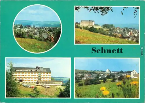 Schnett-Masserberg Teilansicht, Blick zum FDGB-Erholungsheim "Kaluga" 1983