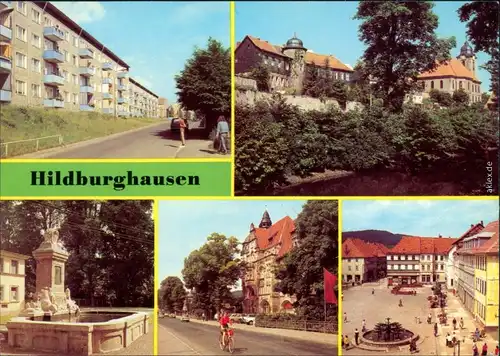 Hildburghausen Neubaugebiet, An der alten Stadtmauer Leninallee Markt 1981