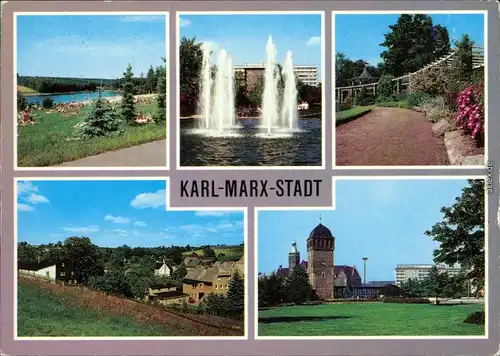 Chemnitz Karl-Marx-Stadt Naherholungsgebiet   Karl-Marx-Platz, Pelzmühle 1990