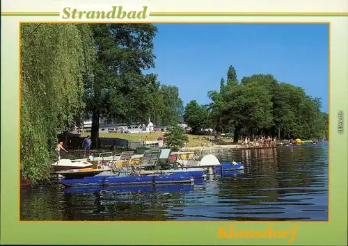 Ansichtskarte Klausdorf-Am Mellensee Strandbad mit Booten 1995