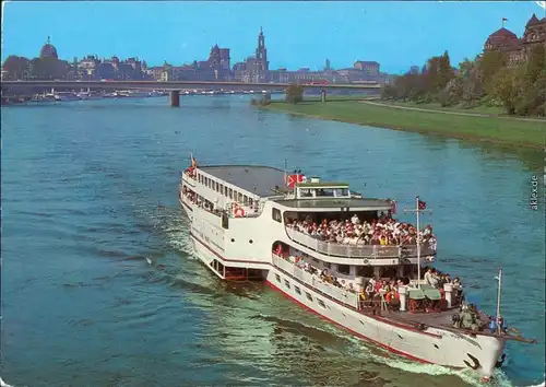 Dresden Sächsische Dampfschifffahrt (Weiße Flotte)  Motorschiff "Oberelbe" 1986