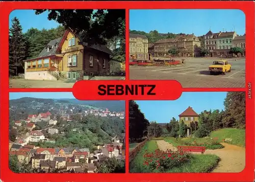 Sebnitz Gaststätte "Finkenbaude", August-Bebel-Platz, VdN-Denkmal 1985