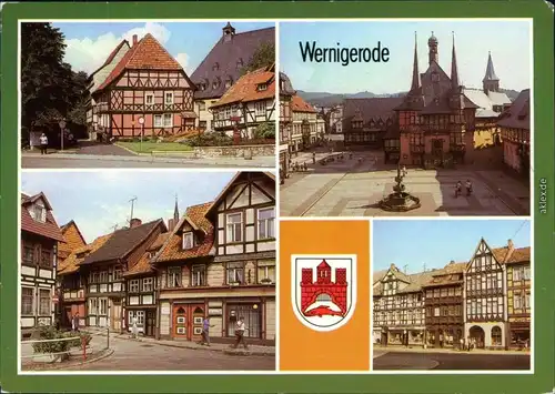 Wernigerode Klintgasse, Rathaus am Markt Haus, Fußgängerzone Breite Straße g1987