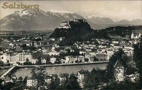 Ansichtskarte Salzburg Blick über die Stadt 1929 