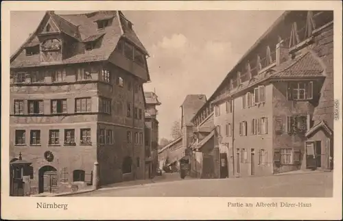 Ansichtskarte Nürnberg Straßenpartie - Albrecht Dürerhaus 1928 