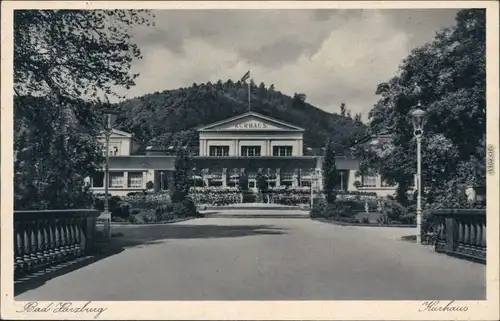 Ansichtskarte Bad Harzburg Partie am Kurhaus 1938 