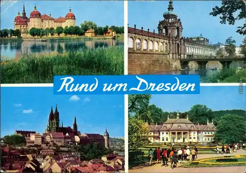 Ansichtskarte Dresden Moritzburg - Zwinger - Meißen - Schloß Pillnitz 1969