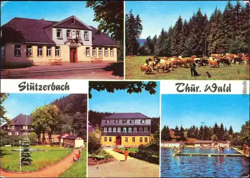 Stützerbach Gasthaus Auerhahn, Kurherde   Schwimmbad 1978