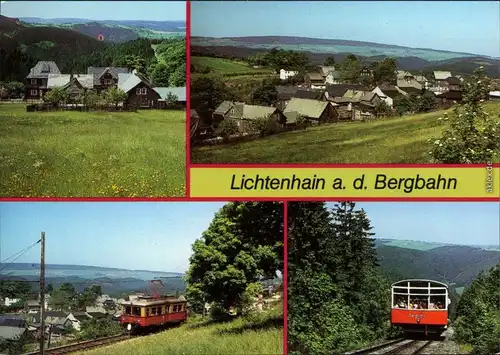 Lichtenhain/Bergbahn-Oberweißbach Panorama- Oberweißbacher Bergbahn 1990