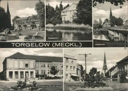Torgelow Markt Ueckerbrücke, Postamt Platz der Jugend, Clara-Zetkin-Straße 1968