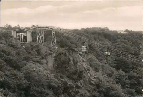 Ansichtskarte Thale (Harz) Schwebebahn - Bergstation 1974