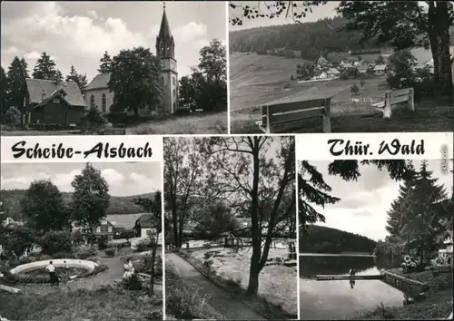 Ansichtskarte Scheibe-Alsbach Mehrbild: Straßen, Stadt und Umalnd 1984 