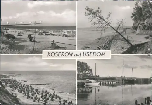 Koserow Fischereistrand, Ufermauer am Streckelberg,  Achterwasser 1984