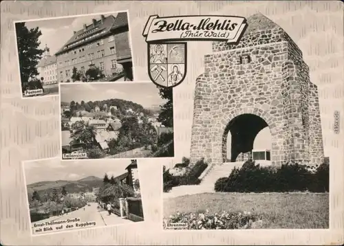 Zella-Mehlis Postamt, Teilansicht, Ernst-Thälmann-Straße  Ehrenmal 1963