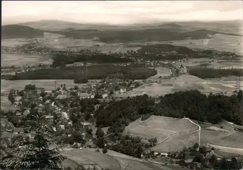 Waltersdorf-Großschönau (Sachsen) Panorama-Ansicht nach den Ort 1972