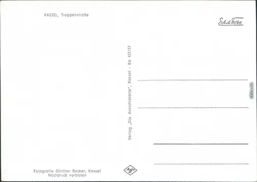 Ansichtskarte Kassel Cassel Treppenstraße 1957