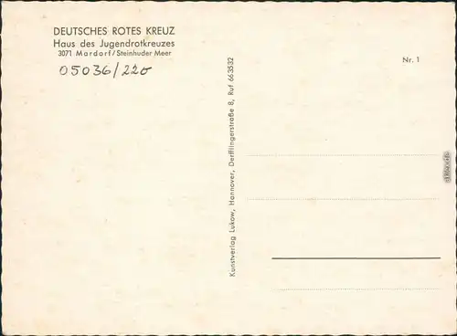 Mardorf (Steinhuder Meer) Haus der Jugendrotkreuzes (Deutsches Rotes Kreuz) 1978