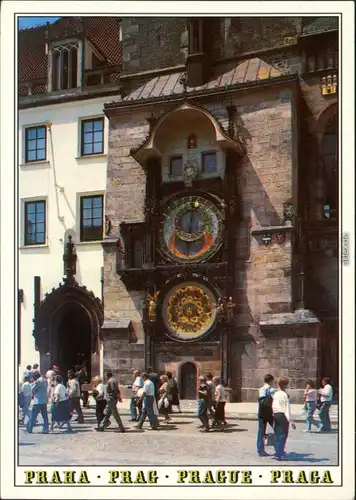 Ansichtskarte Prag Praha Altstädter Turmuhr 1999