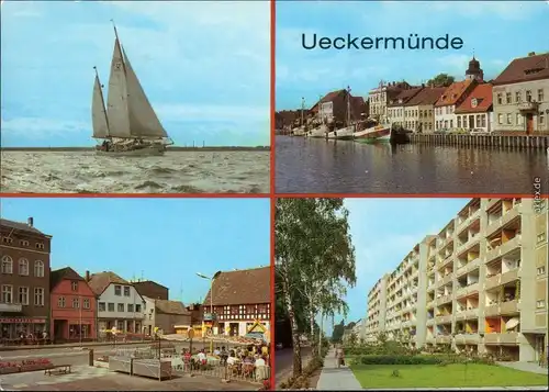 Ueckermünde Pionierschiff, Hafen, Karl-Marx-Platz, Neubaugebiet g1986