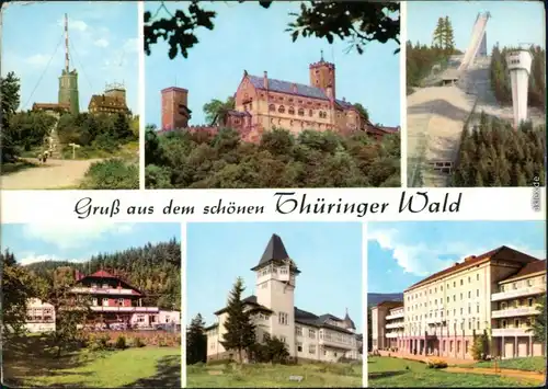 Brotterode Inselberg, Wartburg, Oberhof - Schanze, Tabarz - Schweizerhaus  1968