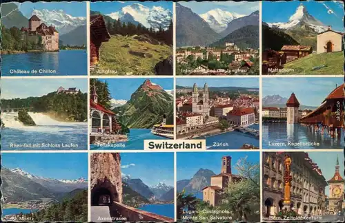 _Schweiz Allgemein Jungfrau, Chateau de Chillon, Matterhorn uvm. 1988