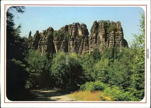 Ansichtskarte Bad Schandau Schrammsteine - Hohen und Mittleren Torstein 1992