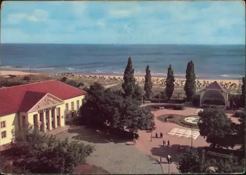 Ansichtskarte Heringsdorf Usedom Kulturhaus mit Pavillon 1965