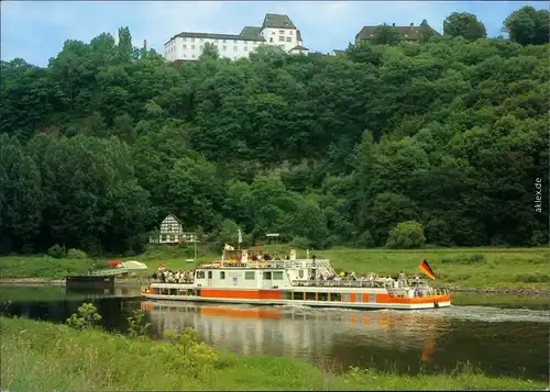 Ansichtskarte Hameln Panorama-Ansicht mit Fahrgastschiff Holzminden 1990