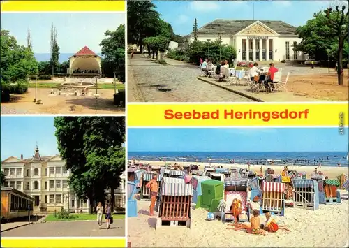 Heringsdorf Usedom Kulturhaus, FDGB-Erholungsheim "Einheit", Strand g1983