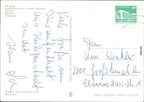 Heilbad Heiligenstadt Am Berge,  Rathaus, Bahnhof  1982
