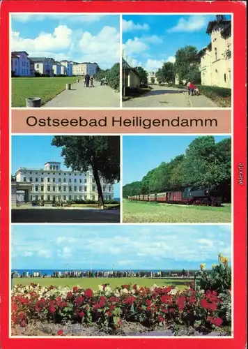 Heiligendamm-Bad Doberan Strandpromenade, Ortsmotiv  Moll - Schmalspurbahn 1986